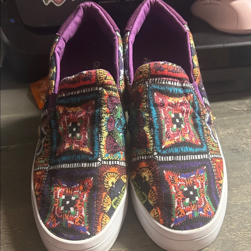 Adidas Originals Women's‎ Courtvantage Slip-on shoes in Midgra purple Size 8.5